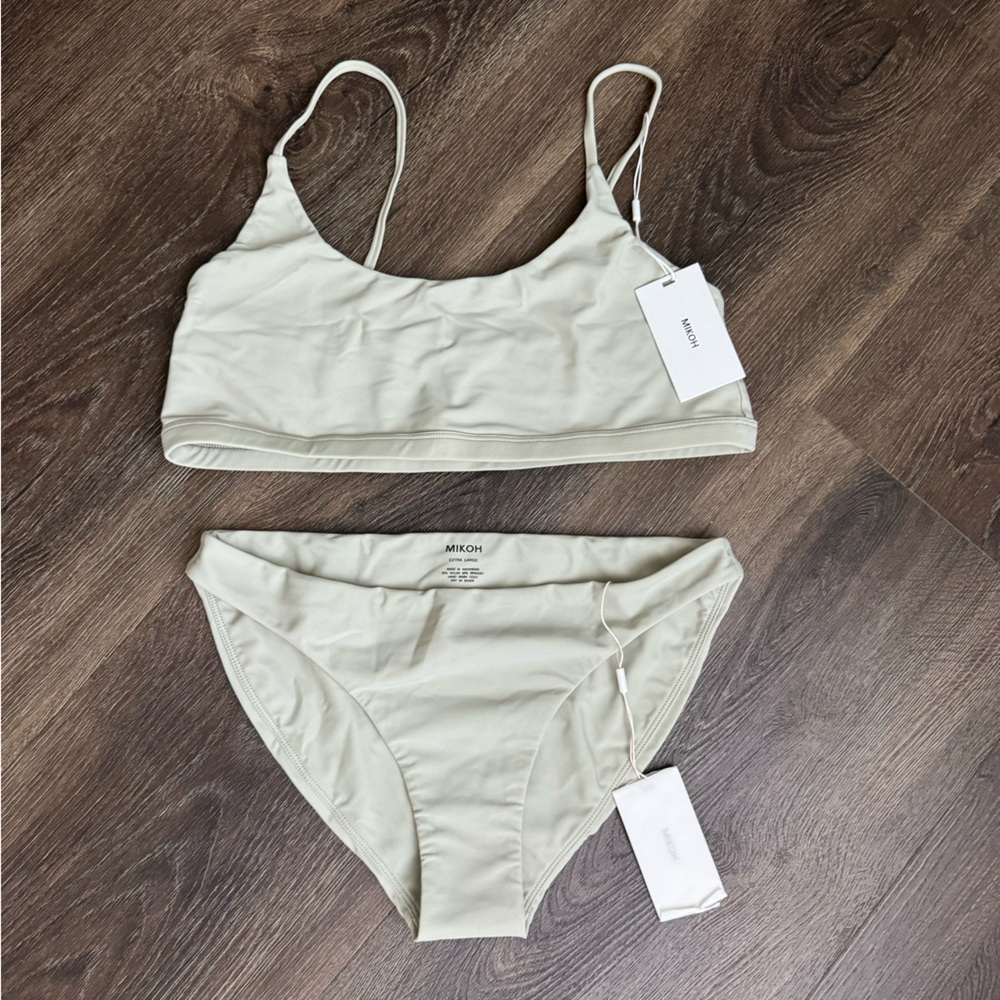 Mikoh Light Tan Bikini Set